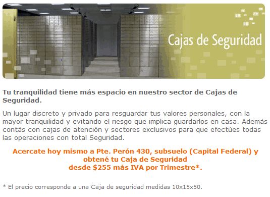 Cajas de Seguridad Banco Galicia
