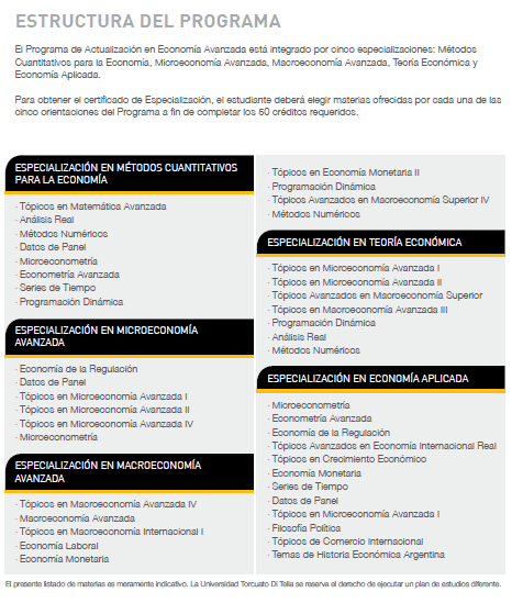 Programa de Actualizaci&oacute;n en Econom&iacute;a Avanzada Di Tella