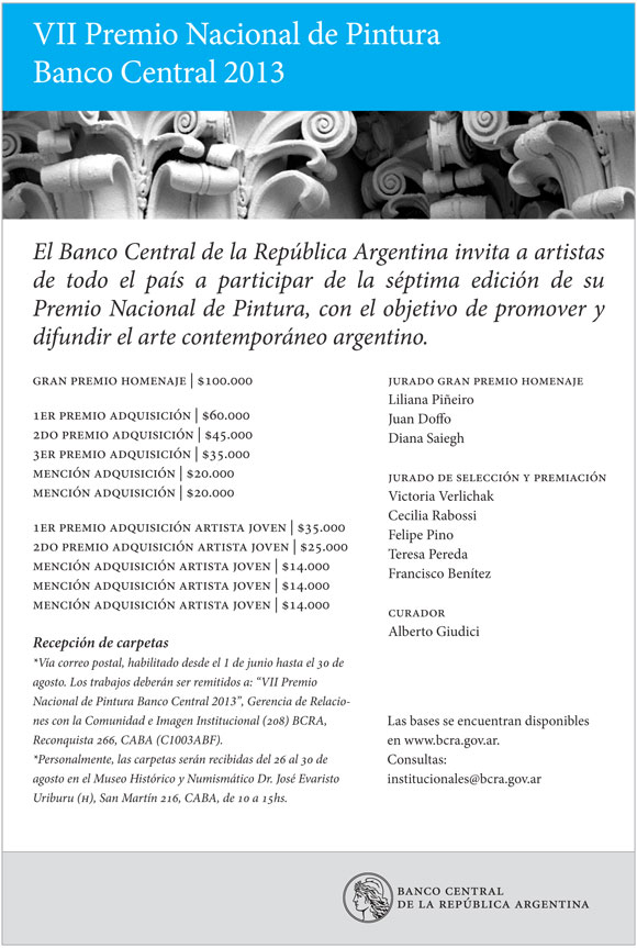 Premio Nacional de Pintura BCRA 2013