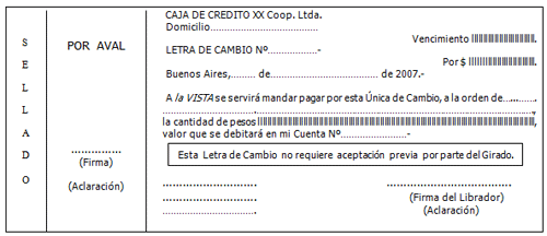 Letra de Cooperativa