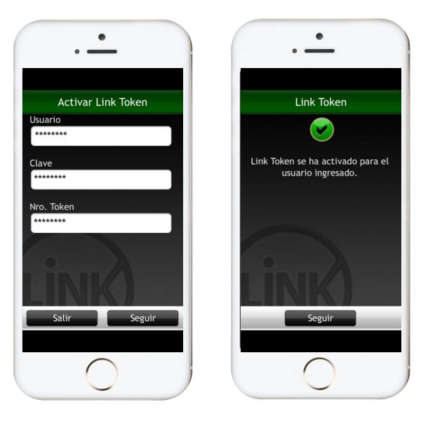 Activar Link token en celular