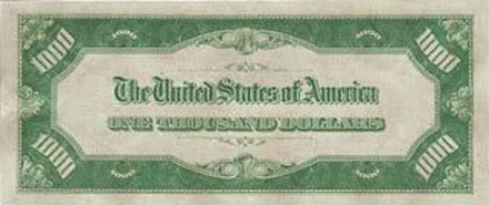 Billete 1000 dólares