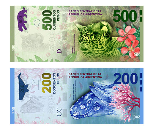 Billete de 200 y 500 pesos